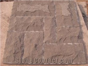 China Red Sandstone Mushroomed Stone Pattern