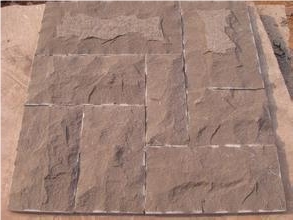 China Red Sandstone Mushroomed Stone Pattern