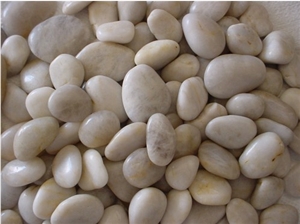 China White Natural Pebble,River Stone