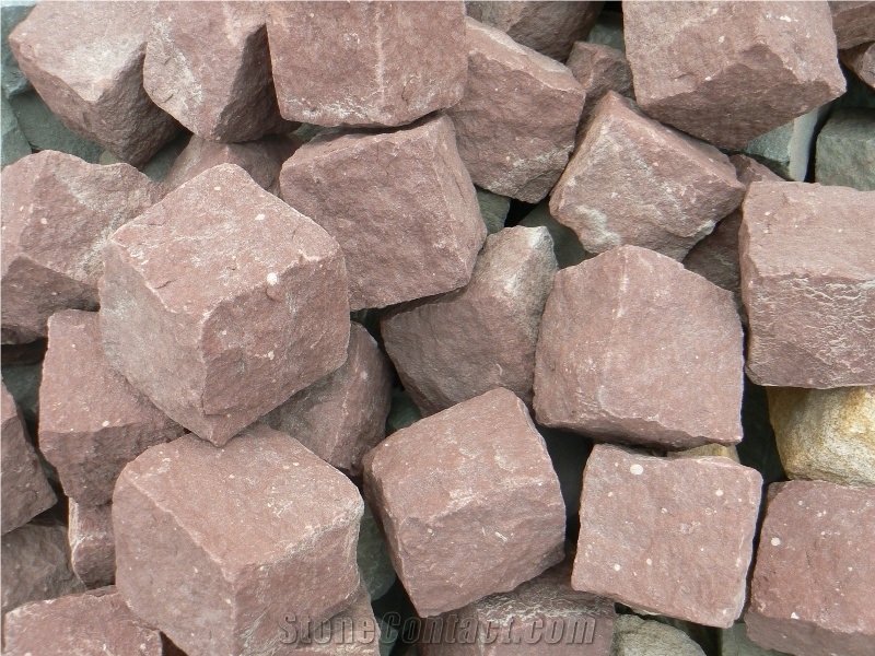 China Yellow Sandstone Cube Stone, Blind Paving Stone