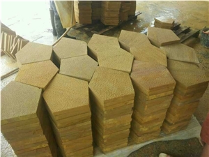 China Yellow Sandstone, Sandstone Paver, Sandstone Paving Stone,Sandstone Cube Stone