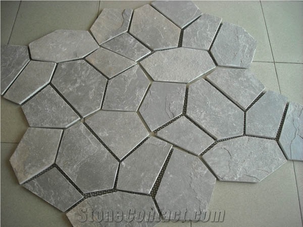 China Yellow Slate Flagstone Walkway Pavers