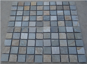 China Yellow Slate Flagstone, Yellow Slate Slate Tiles & Slabs