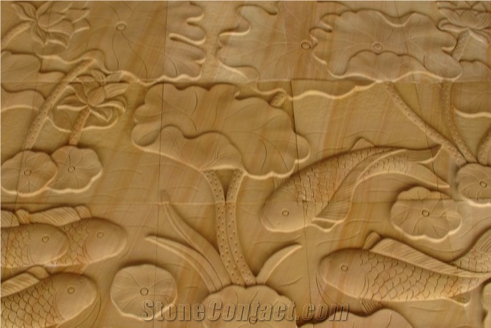 Chinese Natural Sandstone Table,Yellow Sandstone Sandstone