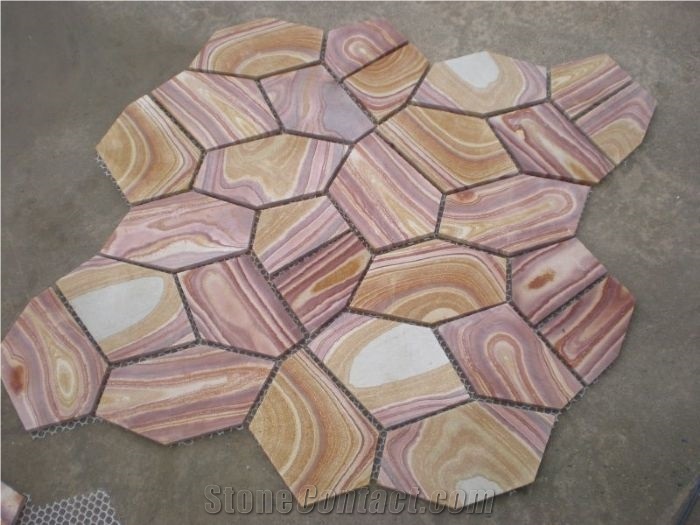 Rainbow Sandstone,Sandstone Mosaic,Sandstone Flagstones,Sandstone Embossments