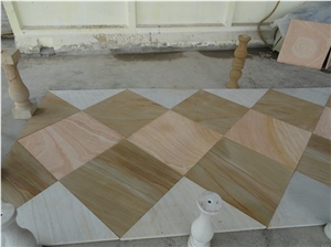 Yellow Wooden Sandstone,Sandstone Mosaic,Sandstone Embossments