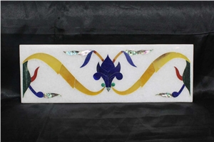 Border Inlay Work with Mother Of Pearl and Semi Precious Stones