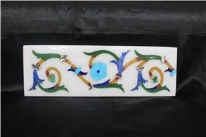 Border Inlay Work with Mother Of Pearl and Semi Precious Stones