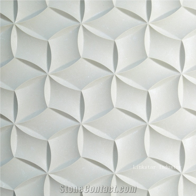 China Beige Quartzite 3d Decortative Stone Art Wall Panelling