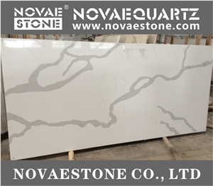 Calacatta White Quartz Countertop for Modern Kitchen
