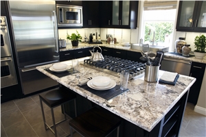 Delicatus White Granite Kitchen Island Top