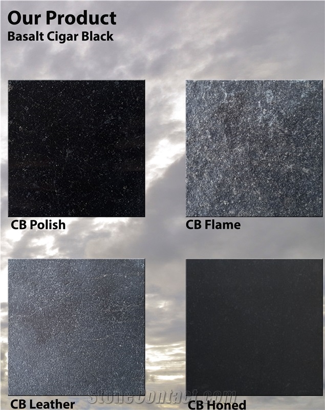 Cigar Black Basalt Tiles