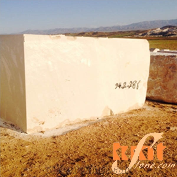Cream Marble Khorasan Blocks, Beige Marble China Blocks