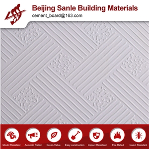 Fiber Cement ,Fire and Water Resistant Calcium Silicate Sheet in Size 603*603mm or 595*595mm