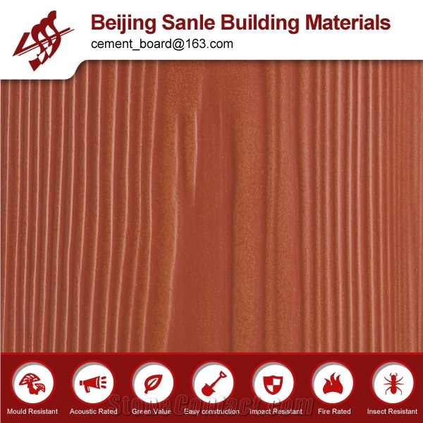 Multi-Color Waterproof Wood Grain Imitation Fiber Cement Siding Panels
