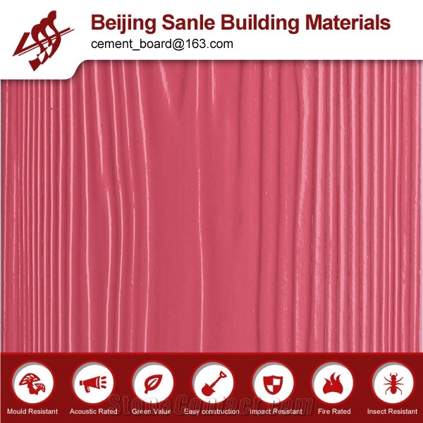 Multi-Color Waterproof Wood Grain Imitation Fiber Cement Siding Panels