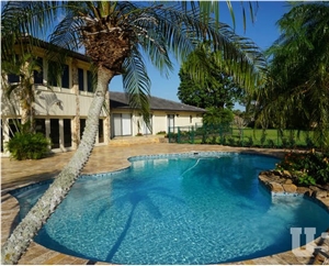 French Pattern Gold Travertine Pavers