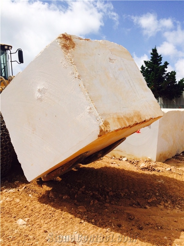 Turcomer Beige Marble Blocks, Levadia Beige Marble Blocks