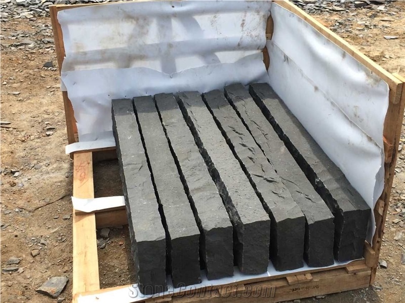 Zhangpu Black Basalt China Black Basalt Kerbstones Curbstone Side/Road Stone (Kx-Stone)
