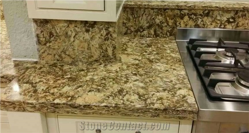 Good Quality China Yellow Quartz Stone Tiles