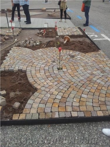 Gradina Grigio Granite Cube Stone, Cobble Stone