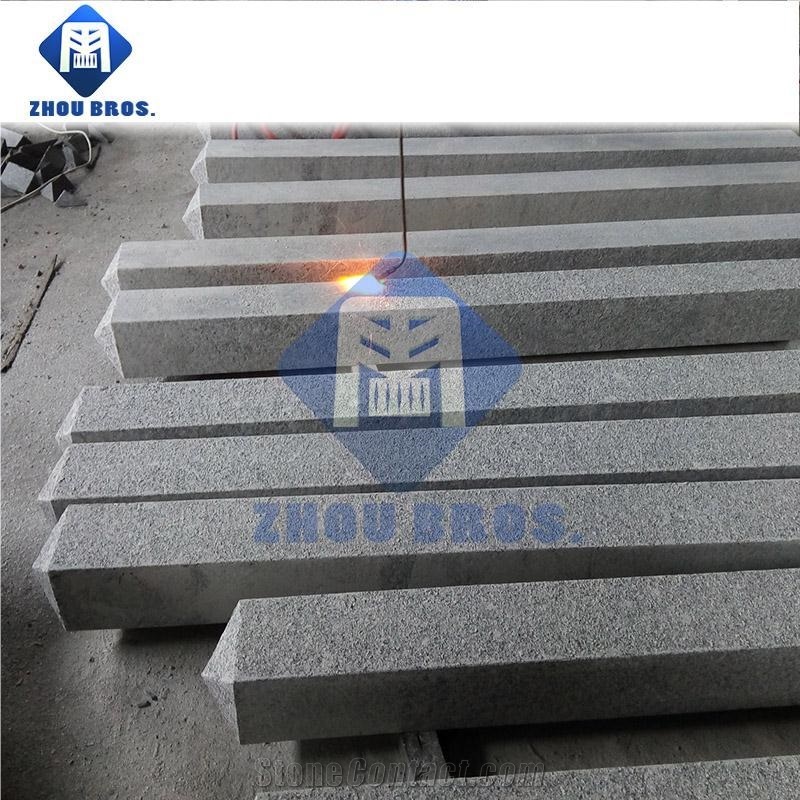China Grey Granite G603, Natural Stone, Flamed Railings Handrail Balustrades, Baluster