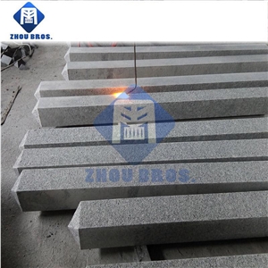 China Grey Granite G603, Natural Stone, Flamed Railings Handrail Balustrades, Baluster
