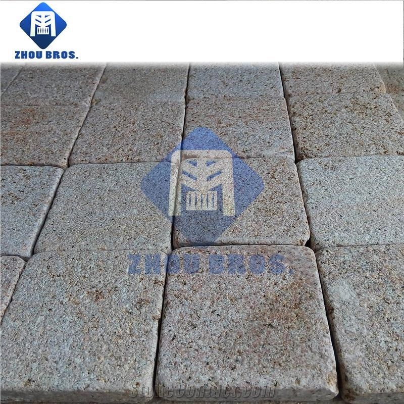Flamed Yellow Granite G682/G3582 Rolling Stone/Cube Stone,G1682,G 682,Rusty Yellow,Giallo Rusty,Yellow Rust Granite,Desert Gold,Giallo Fantasia,Giallo Ming,Ming Gold,Giallo Padang