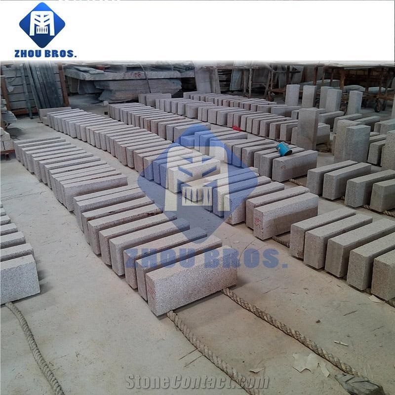 Yellow Granite G682/G3582 Flamed Kerbstone/Side Stone