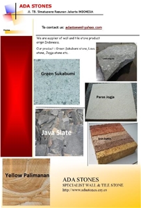 Green Sukabumi Stone, Indonesia Green Sandstone Tiles & Slabs