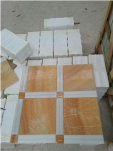 China Yellow Onyx Mosaic Tiles and Pattern