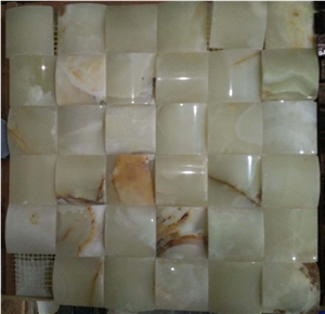 China Yellow Onyx Mosaic Tiles and Pattern