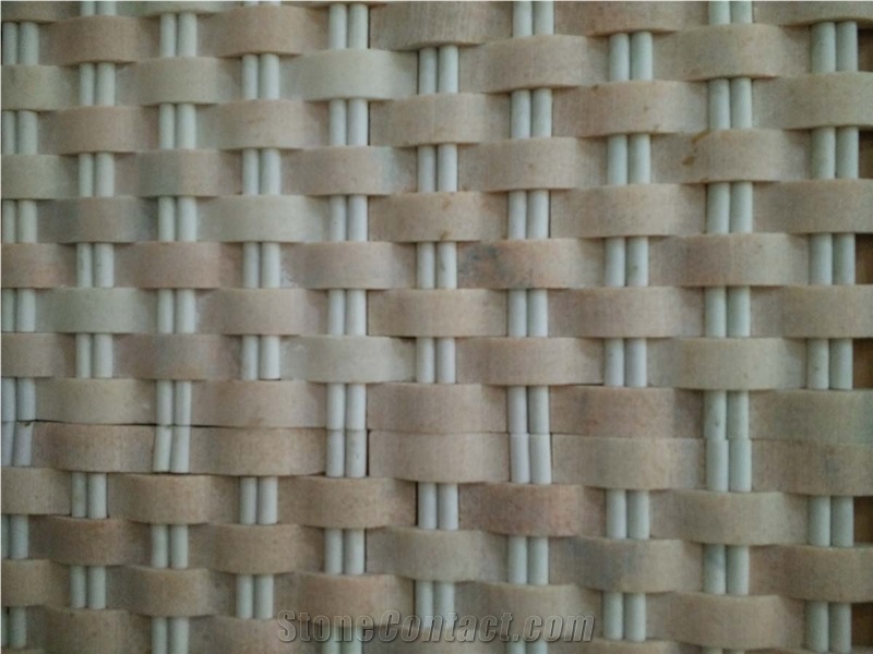 China Yellow Onyx Mosaic Tiles and Pattern