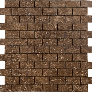 Autumn Travertine Tumbled Brick Mosaic