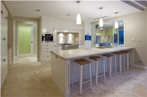 Bacchio Beige Marble Kitchen Bar Top, Beige Oman Marble Kitchen Countertops