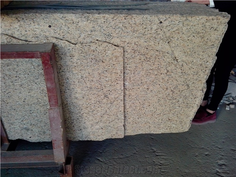 Golden Yellow Granite Wall Cladding Tile & Slab
