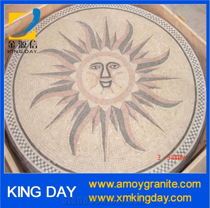 China Multicolor Marble Round Mosaic Medallions