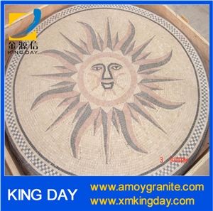 China Multicolor Marble Round Mosaic Medallions