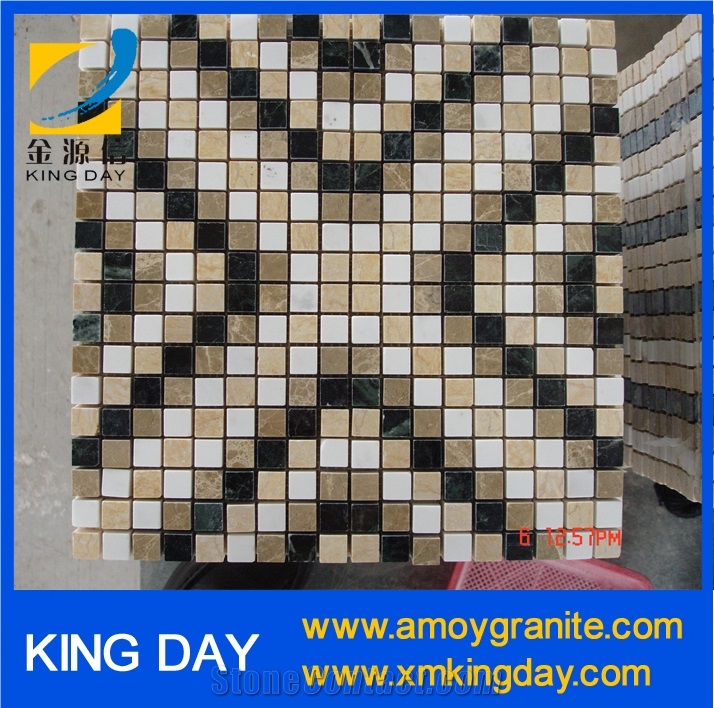 China Multicolor Marble Round Mosaic Medallions