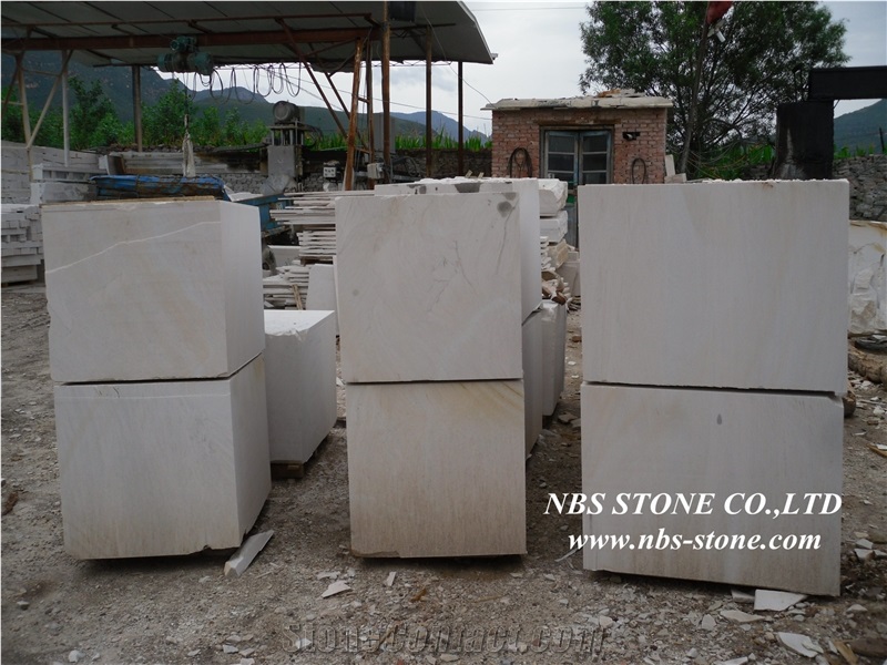 Anhui White Sandstone Cube Stone & Pavers,China White Sandstone Cube Stone & Pavers
