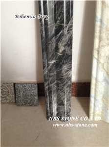 Bohemia Grey Staircase Rails,China Grey Marble Balustrade Bohemia Grey Staircase Rails,China Grey Marble Balustrade