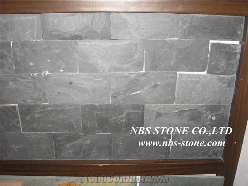 China Black Granite Mushroom Stone Wall Cladding, Chinese Natural Cultured Stone