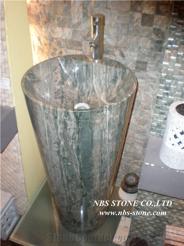 China Green Granite Bathroom Countertops, Dragon Painting Work Tops