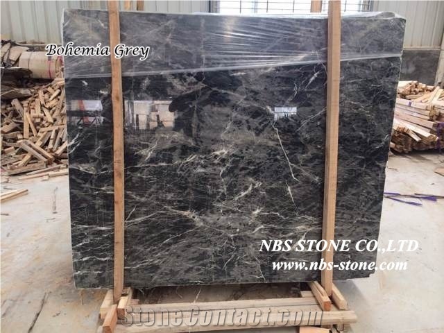 Chinese Bohemia Grey Marble Slabs & Tiles,China Grey Marble Slabs
