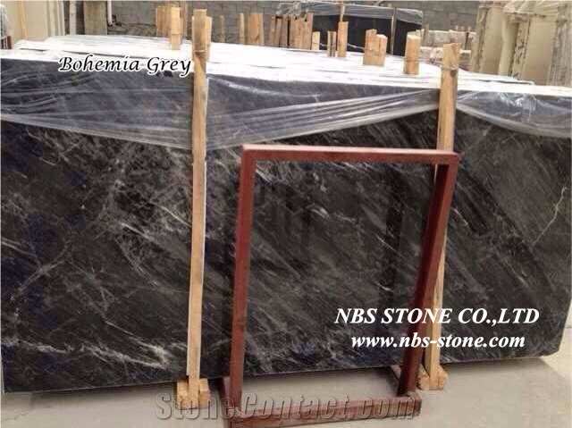 Chinese Bohemia Grey Marble Slabs & Tiles,China Grey Marble Slabs