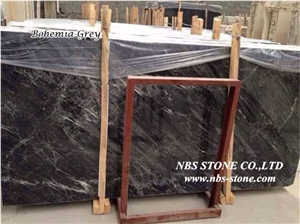Chinese Bohemia Grey Marble Slabs & Tiles,China Grey Marble Slabs