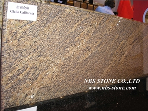 Giallo California Gold Granite Polished Slab&Tiles,Brazil Yellow Granite Floor Covering
