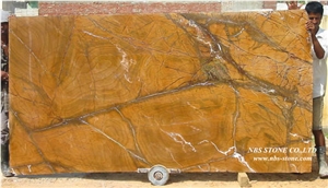 India Brown Marble Slabs & Tiles, Rain Forest Brown Marble Tiles