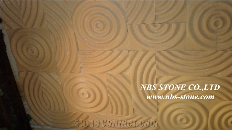 Marble Relief,Yellow Sandstone Wall Relief