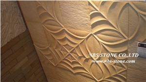 Marble Relief,Yellow Sandstone Wall Relief